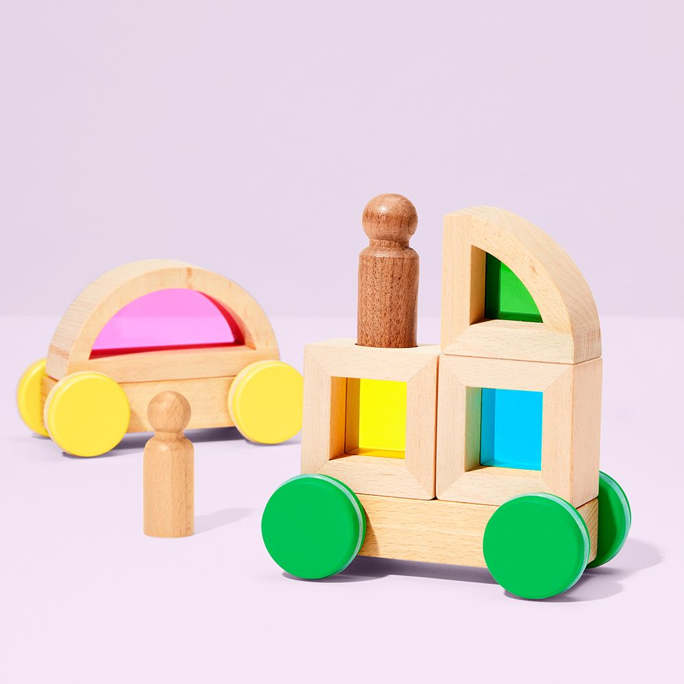 Rainbow Block Cars
