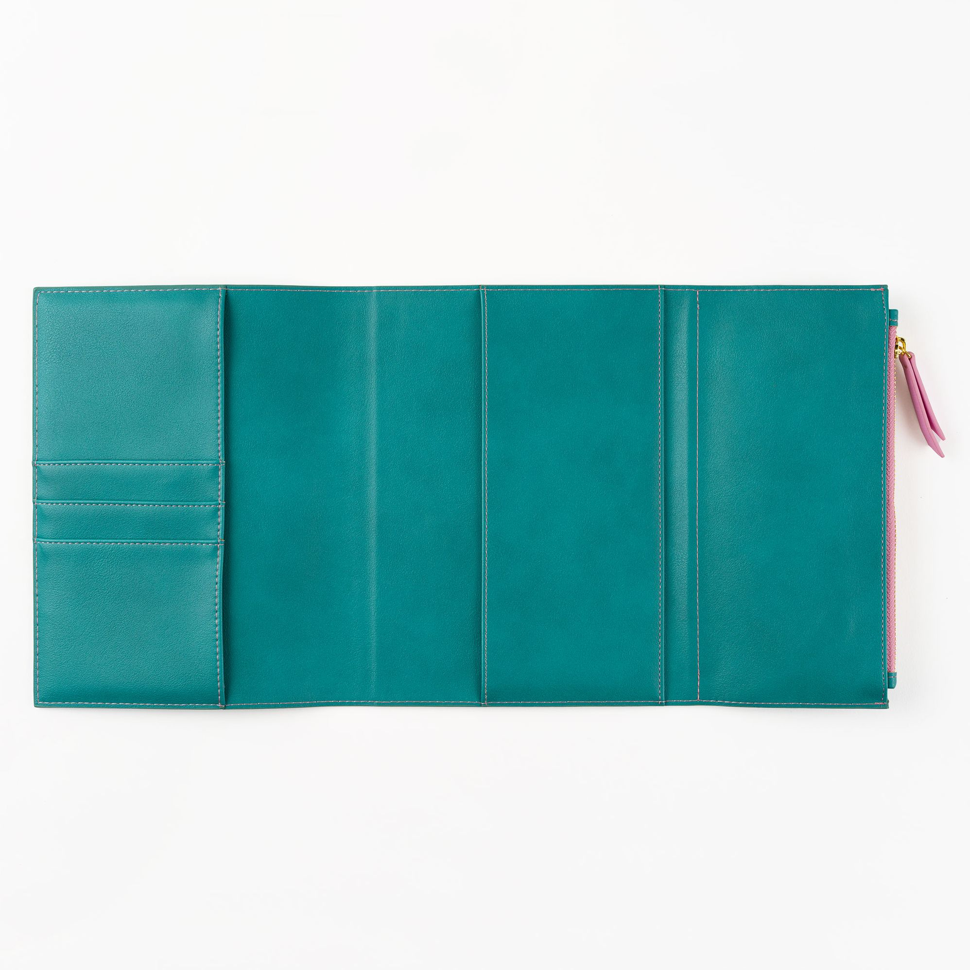 Paper Source A5 Journal Cover Clutch - Green/Pink