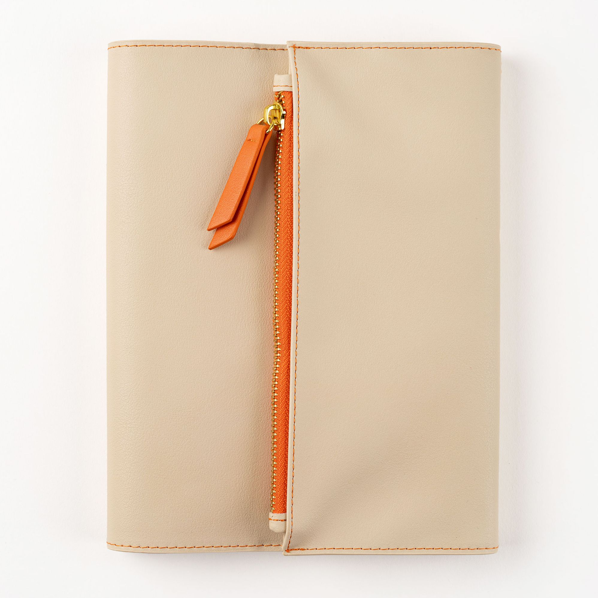 BONHEUR Papier　0504 Paper Source A5 Journal Cover Clutch - Beige/Orange | Paper