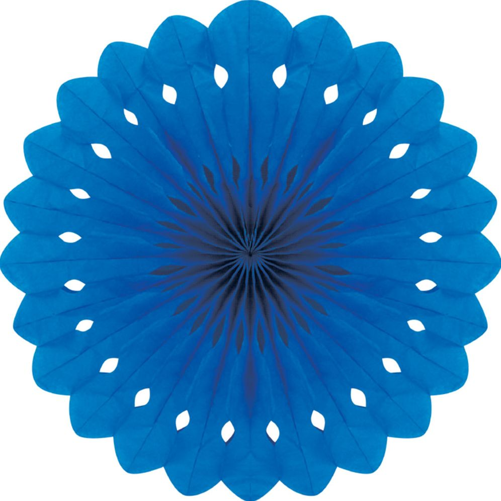 Detailed fan, 30cm, Blue