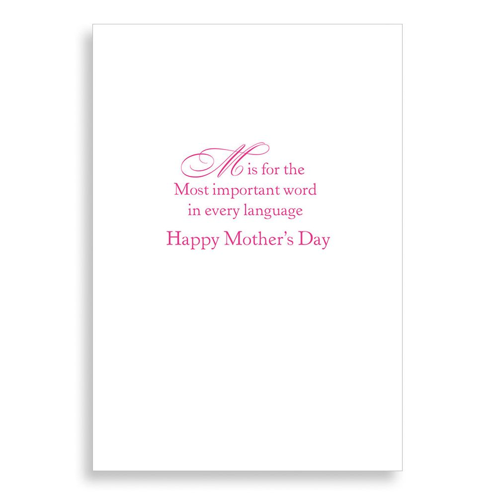 M Is For Mom Mother's Day Card