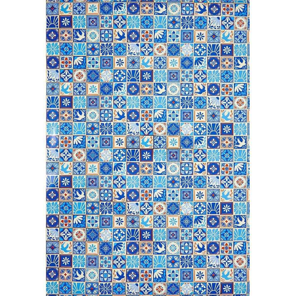 Hand Drawn Tiles Continuous Roll Wrap