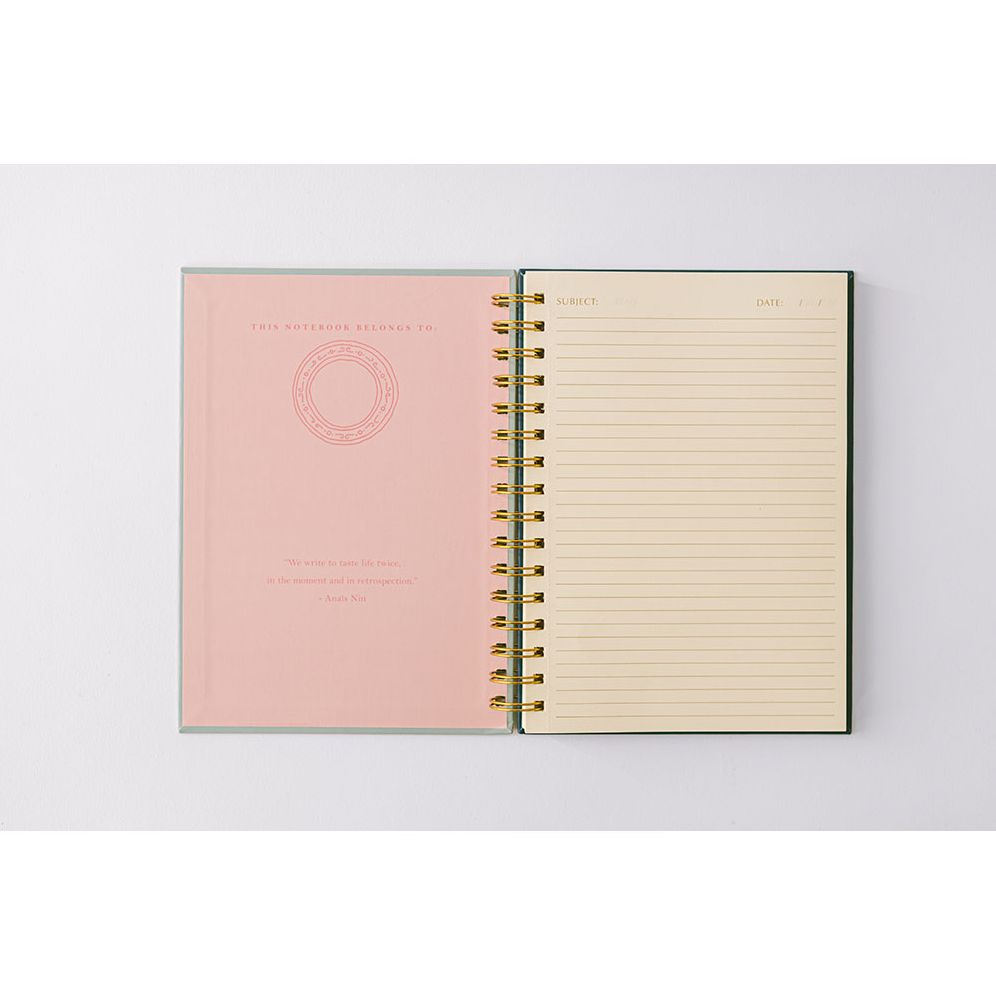 Floral Frame Vase Spiral Notebook