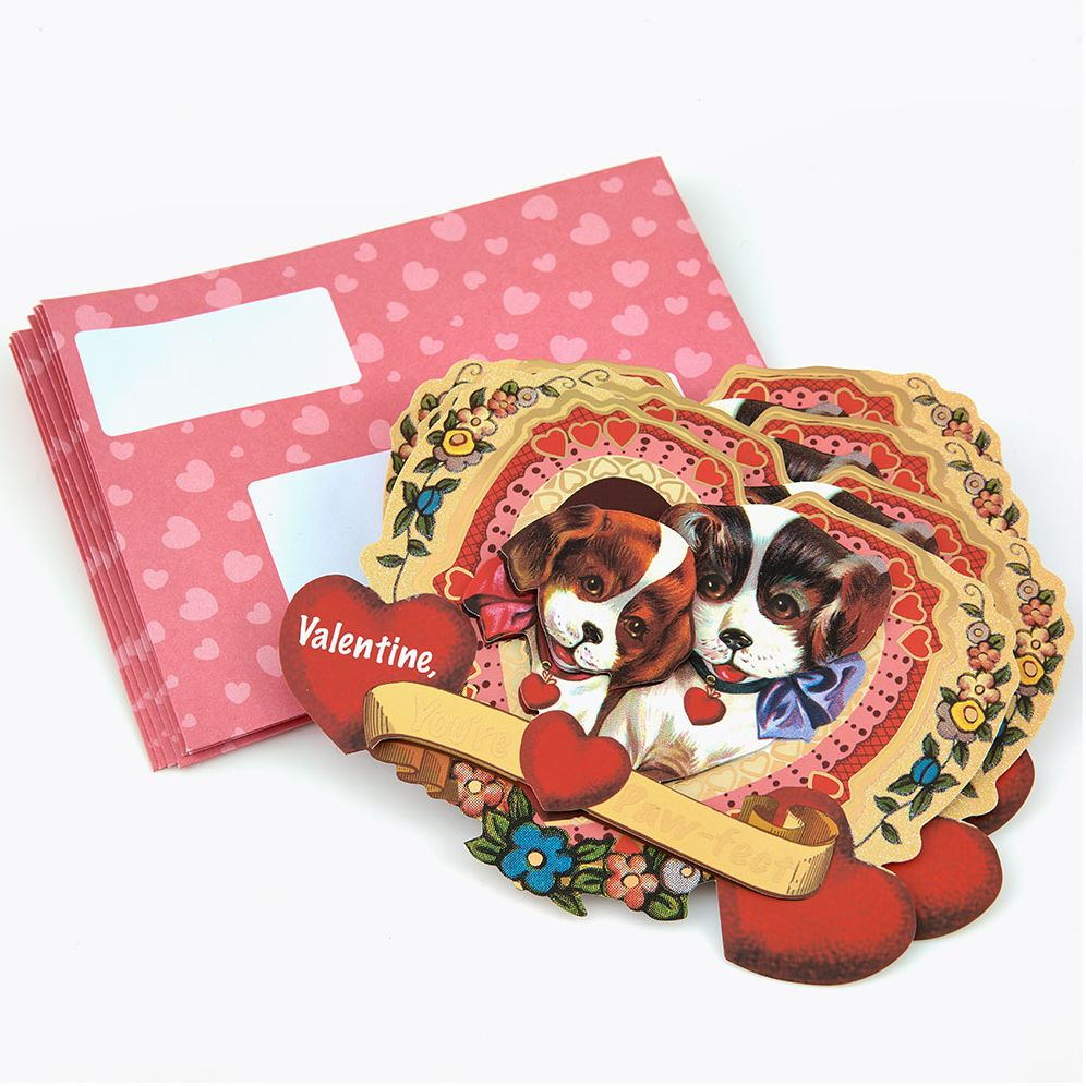 Puppy Dog Valentine's Set of 8