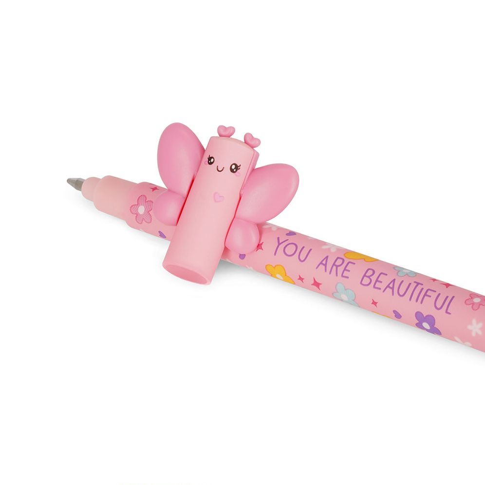 Butterfly Erasable Gel Pen - Pink Ink