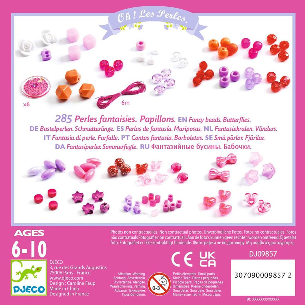 DJECO Butterflies Beads and Jewelry Kit