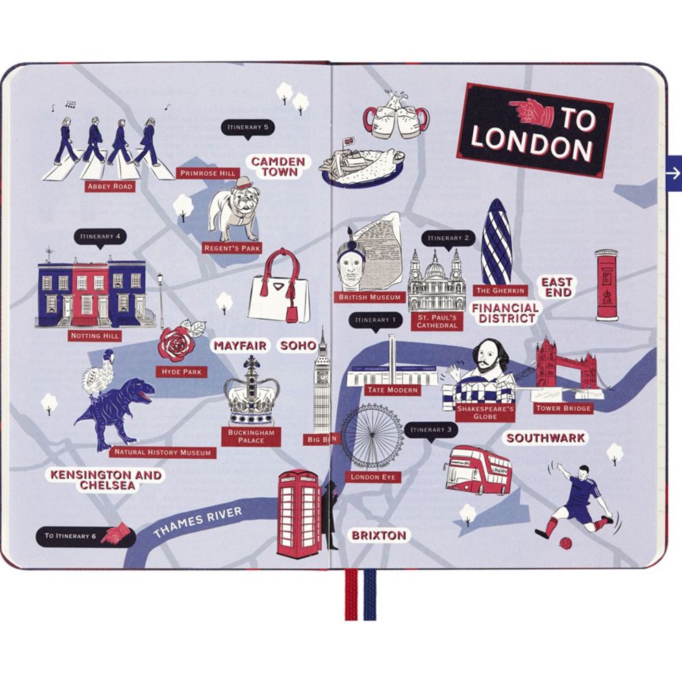 LUXE x Moleskine - London City Travel Guide Pocket Notebook