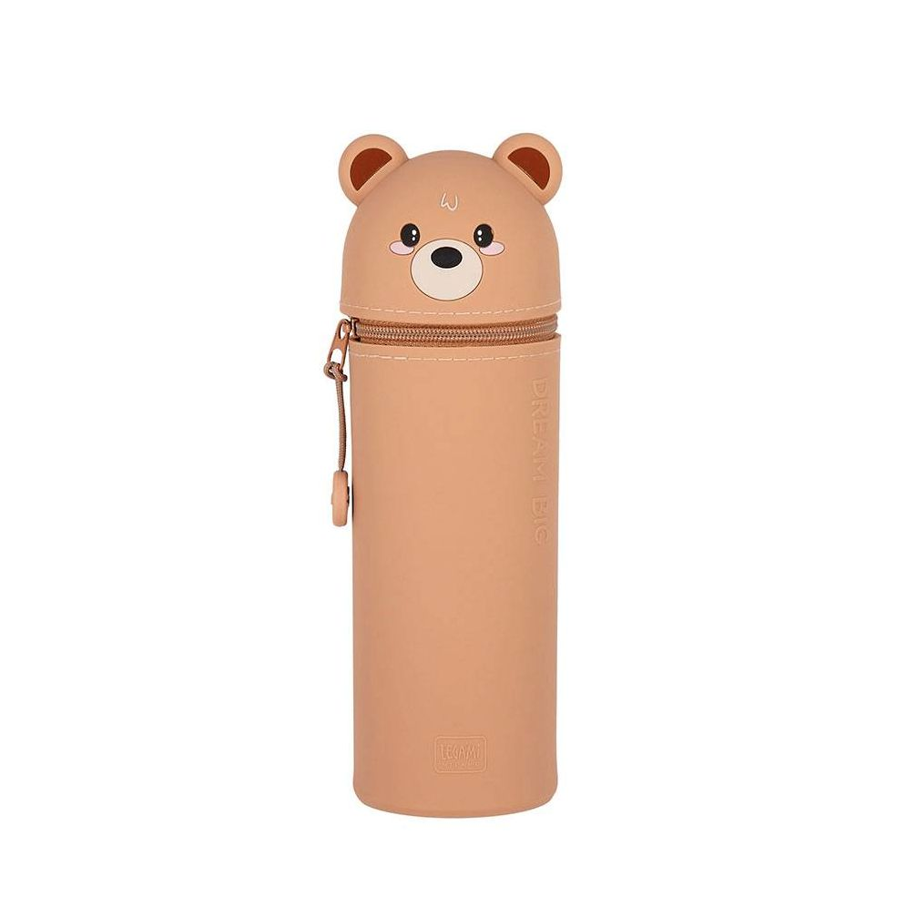 Legami 2-In-1 Silicone Pencil Case - Kawaii - Teddy Bear