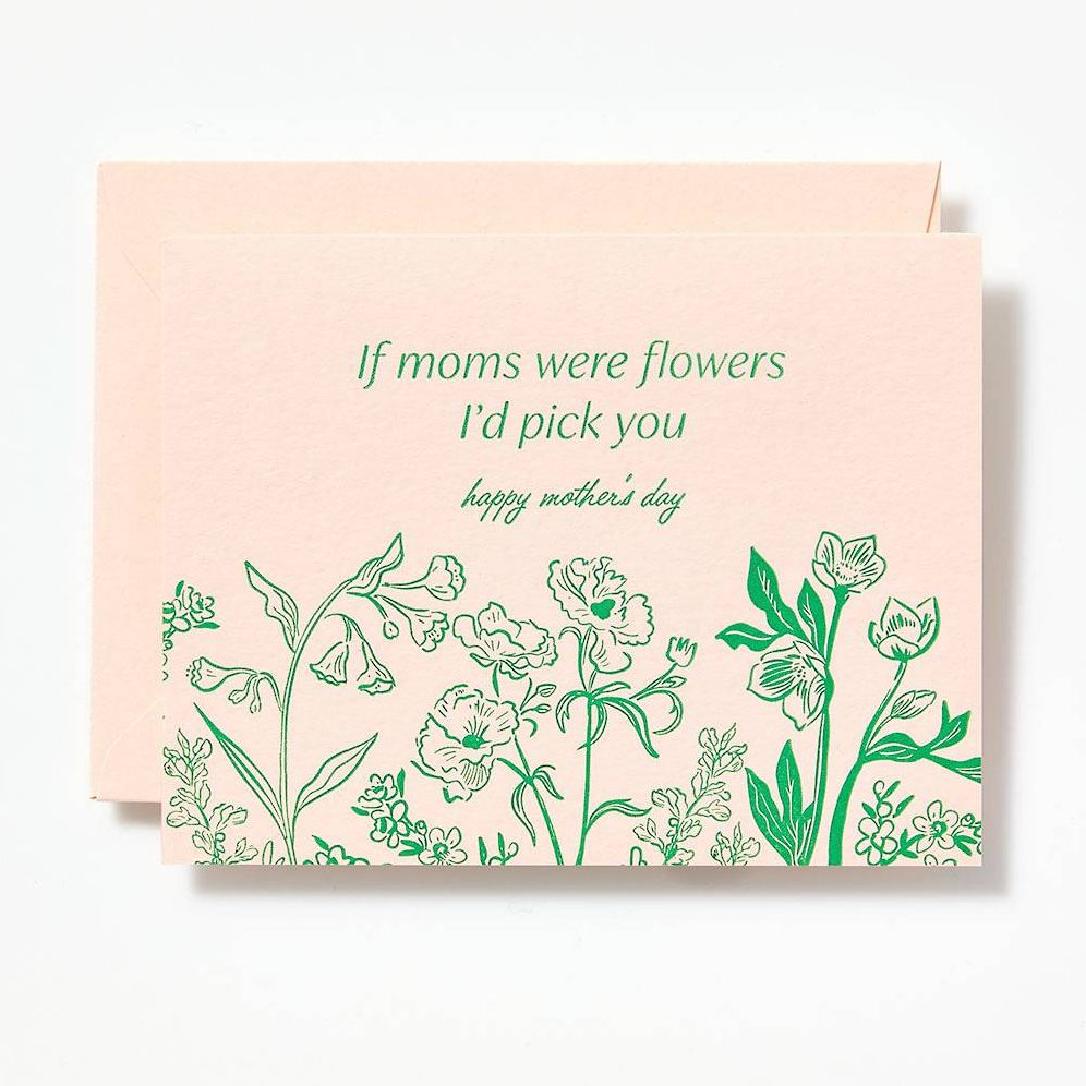 I'd Pick You Mother's Day Letterpress Card