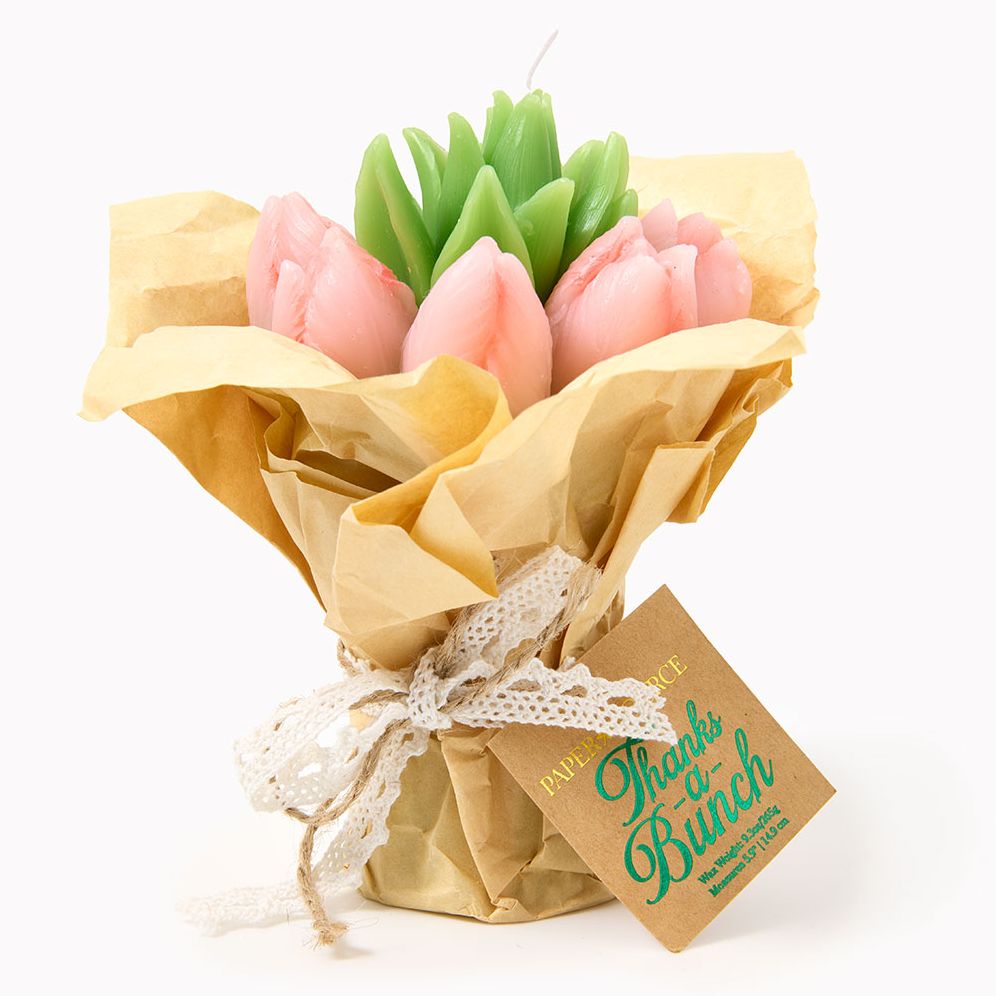 Pink Tulip Candle Bouquet