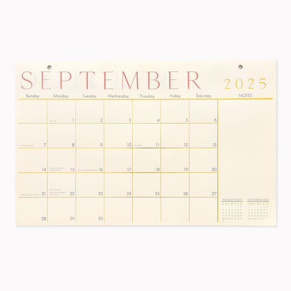 2025-2026 Paper Source Foil 17 Month Blotter Calendar