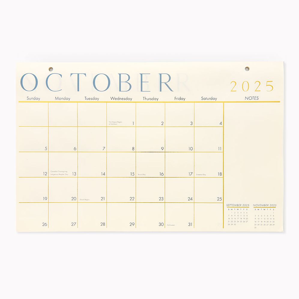 2025-2026 Paper Source Foil 17 Month Blotter Calendar