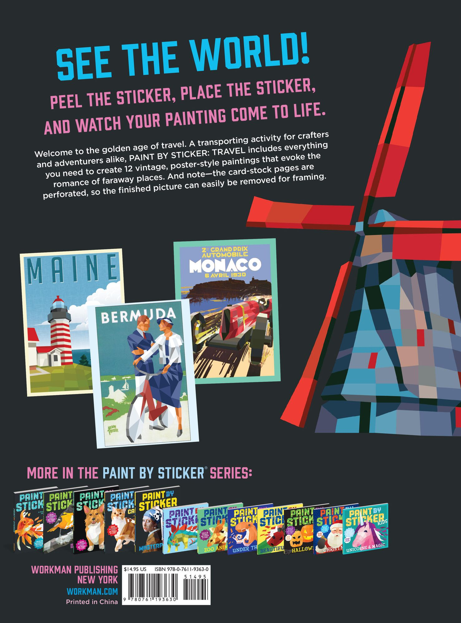 Paint by Sticker (Official): Travel: Re-create 12 Vintage Posters One Sticker at a Time!