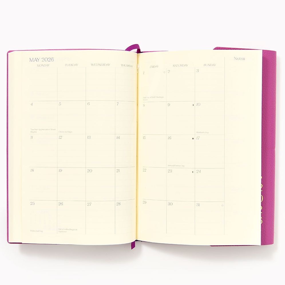 2025-2026 Purple Leather Chicago Ave Weekly Planner
