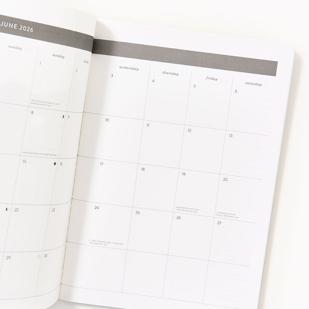 2025-2026 Paper Source Romantic Greenery Monthly Desk Planner