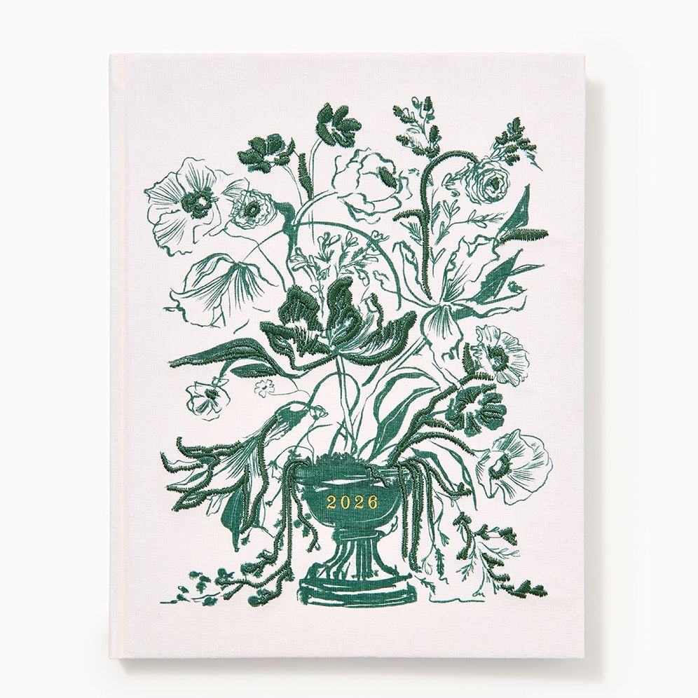 2025-2026 Paper Source Romantic Greenery Weekly Desk Planner