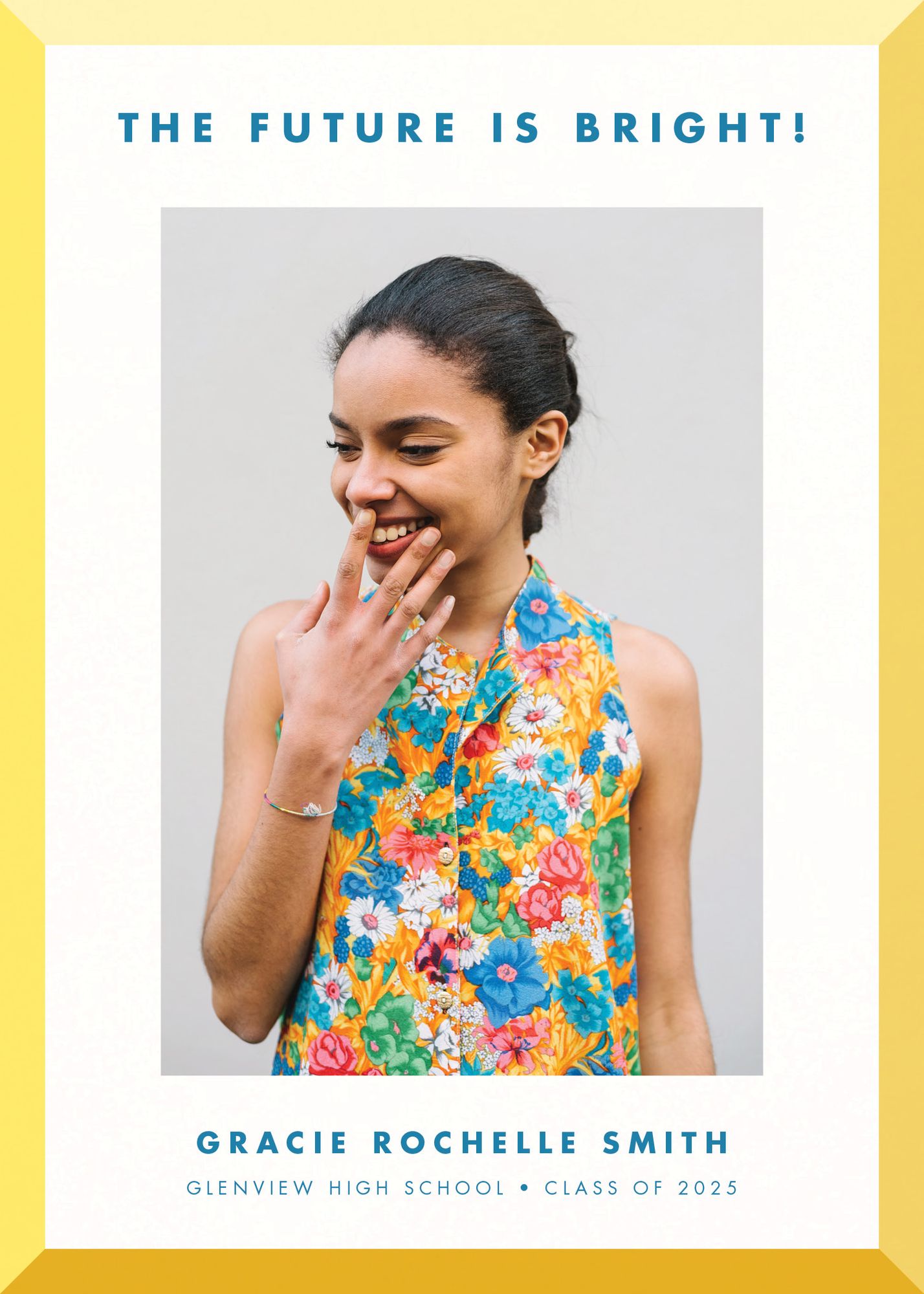 Mod Bevel Photo Graduation Announcement