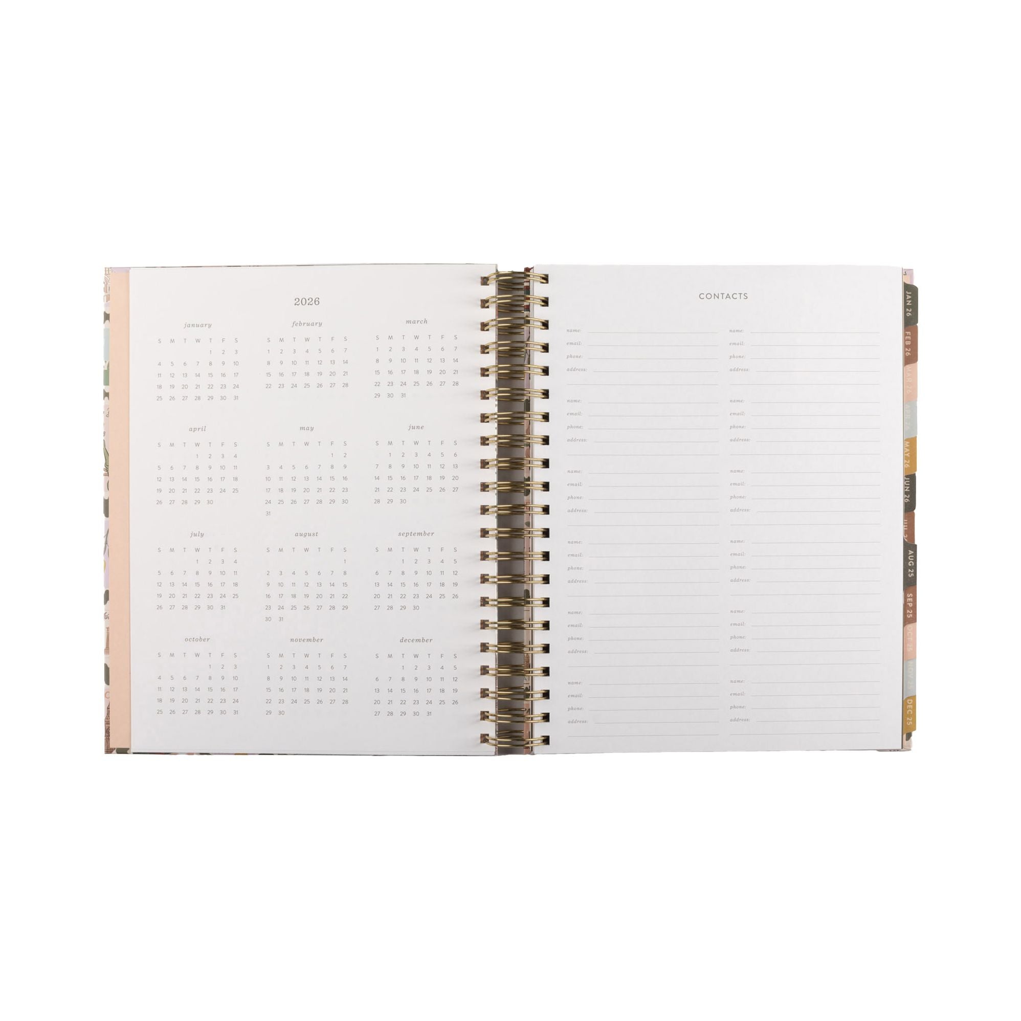 2025-2026 Bon Voyage Weekly Desk Planner