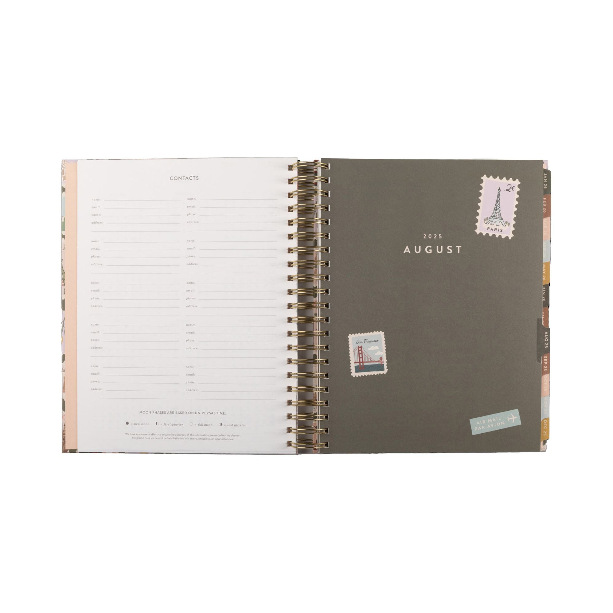2025-2026 Bon Voyage Weekly Desk Planner