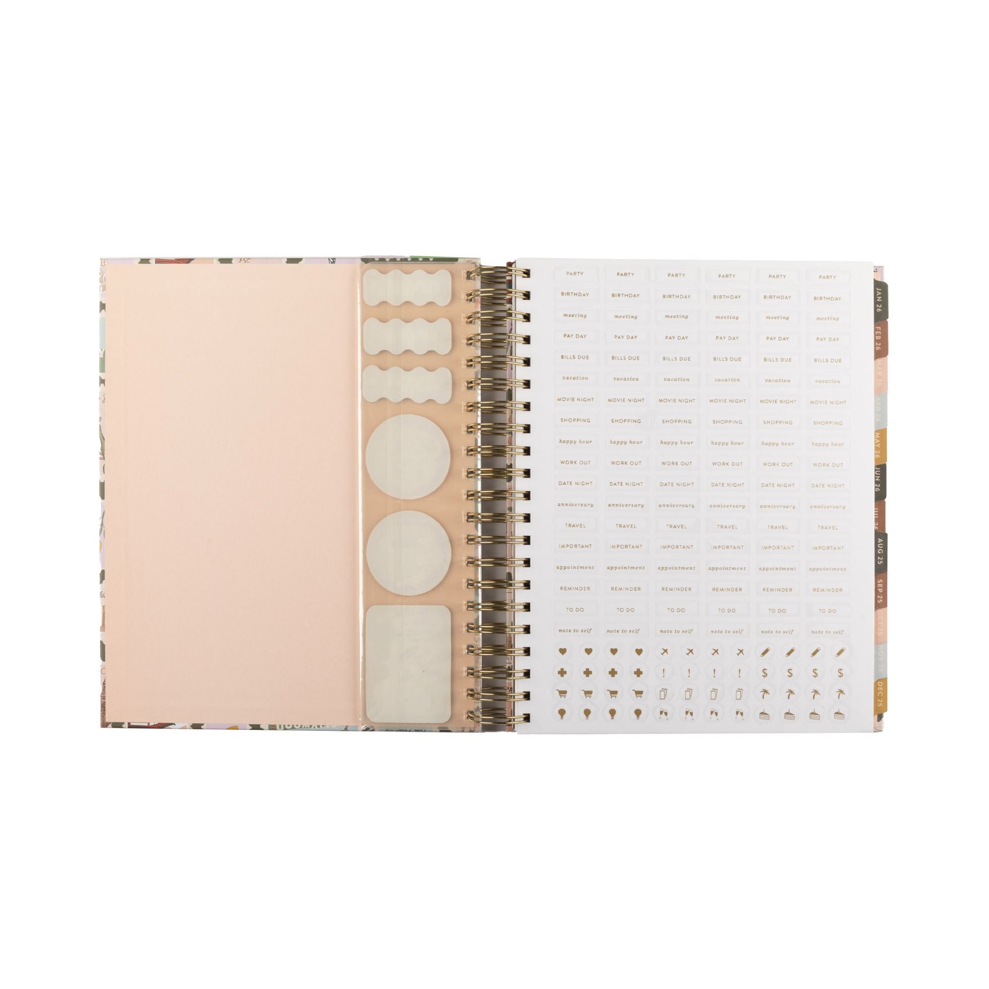 2025-2026 Bon Voyage Weekly Desk Planner