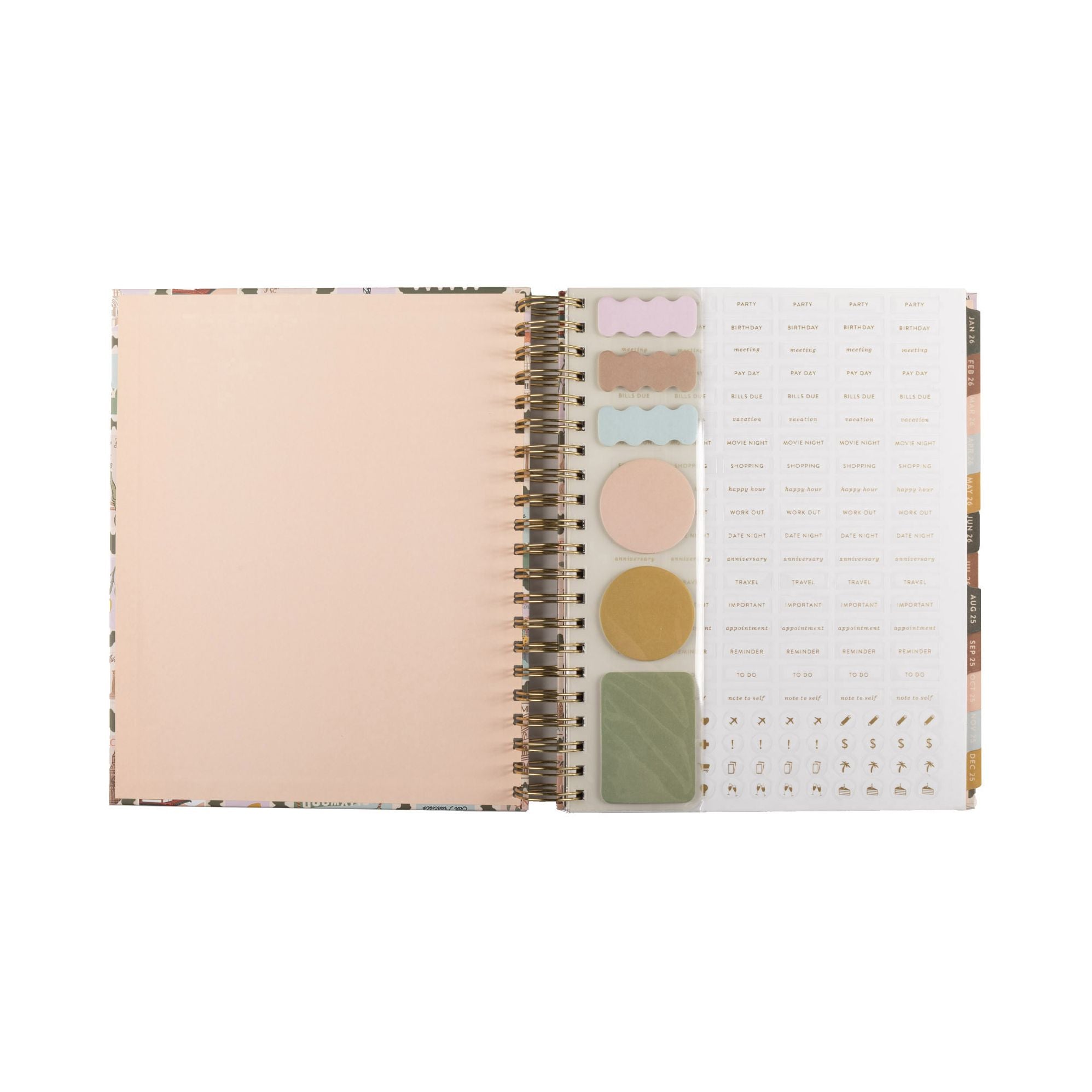2025-2026 Bon Voyage Weekly Desk Planner