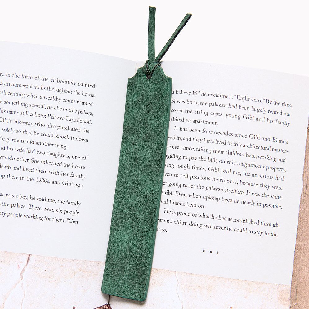Jeremiah Brent Leatherette Suede Bookmark