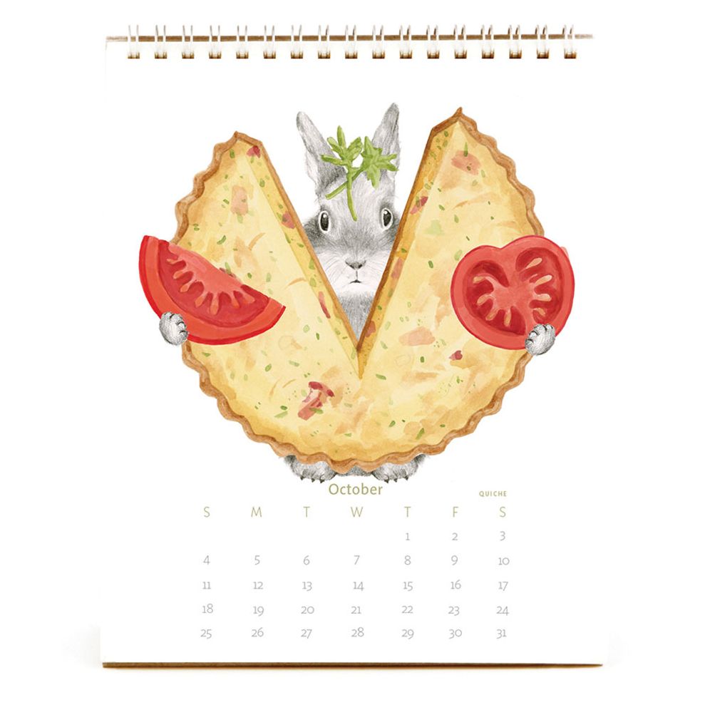 2026 Dear Hancock Bunny Calendar-Hare at the Caf