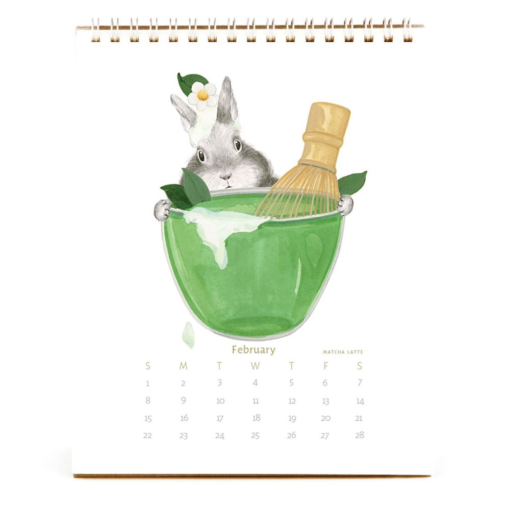 2026 Dear Hancock Bunny Calendar-Hare at the Caf