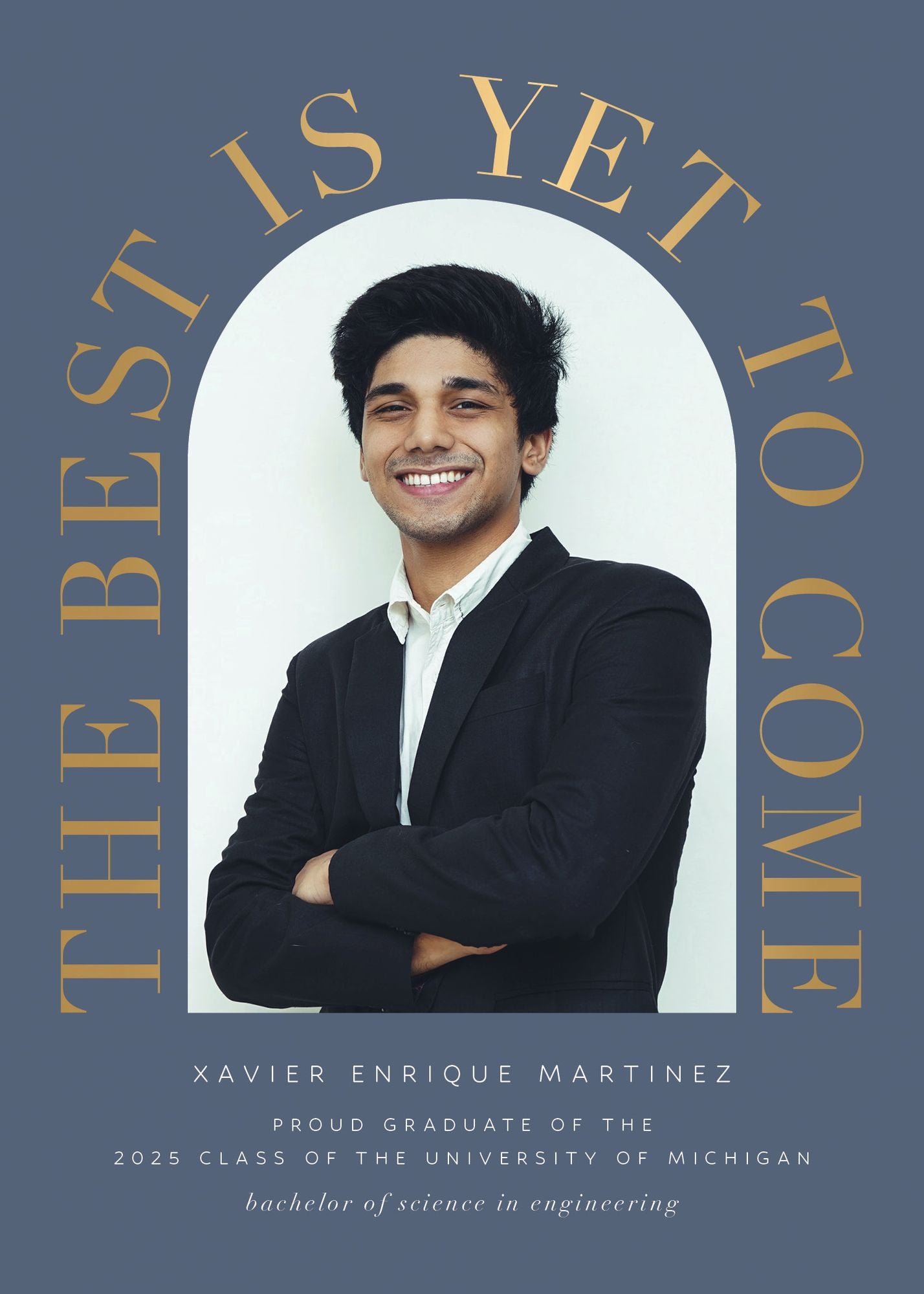 Grand Arch Foil Photo Graduation Announcement