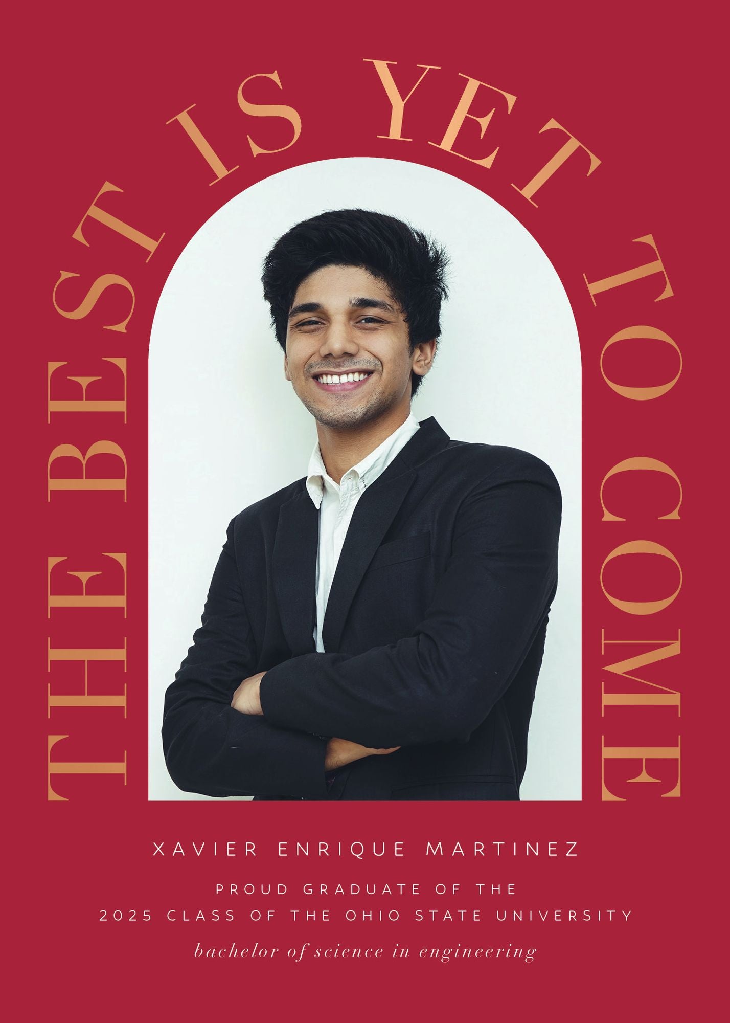 Grand Arch Foil Photo Graduation Announcement