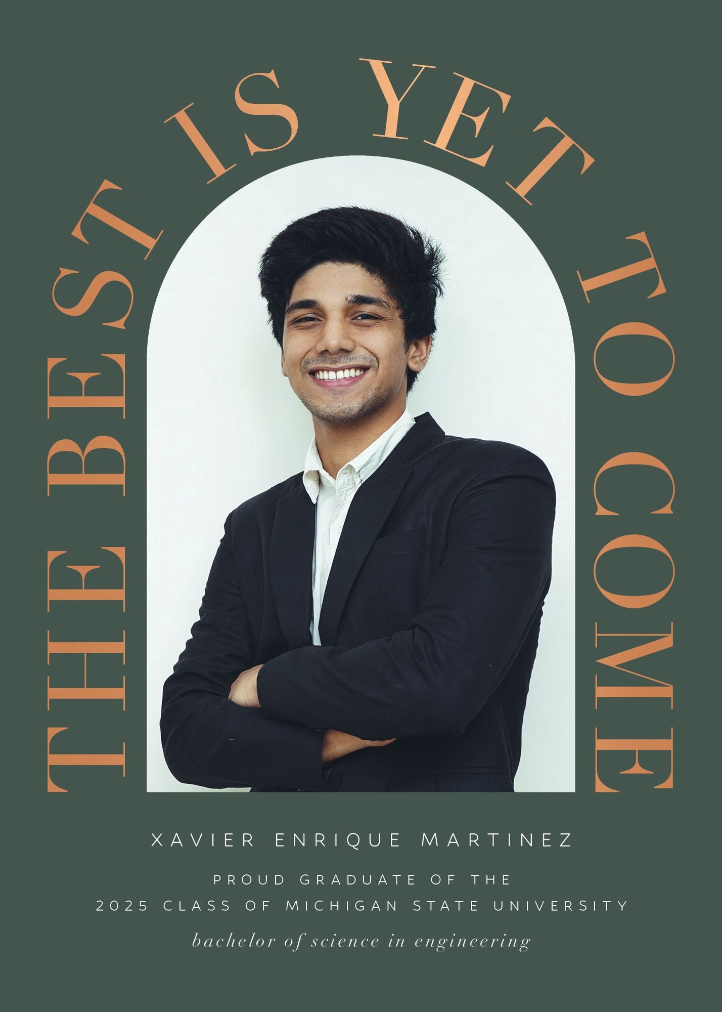 Grand Arch Foil Photo Graduation Announcement