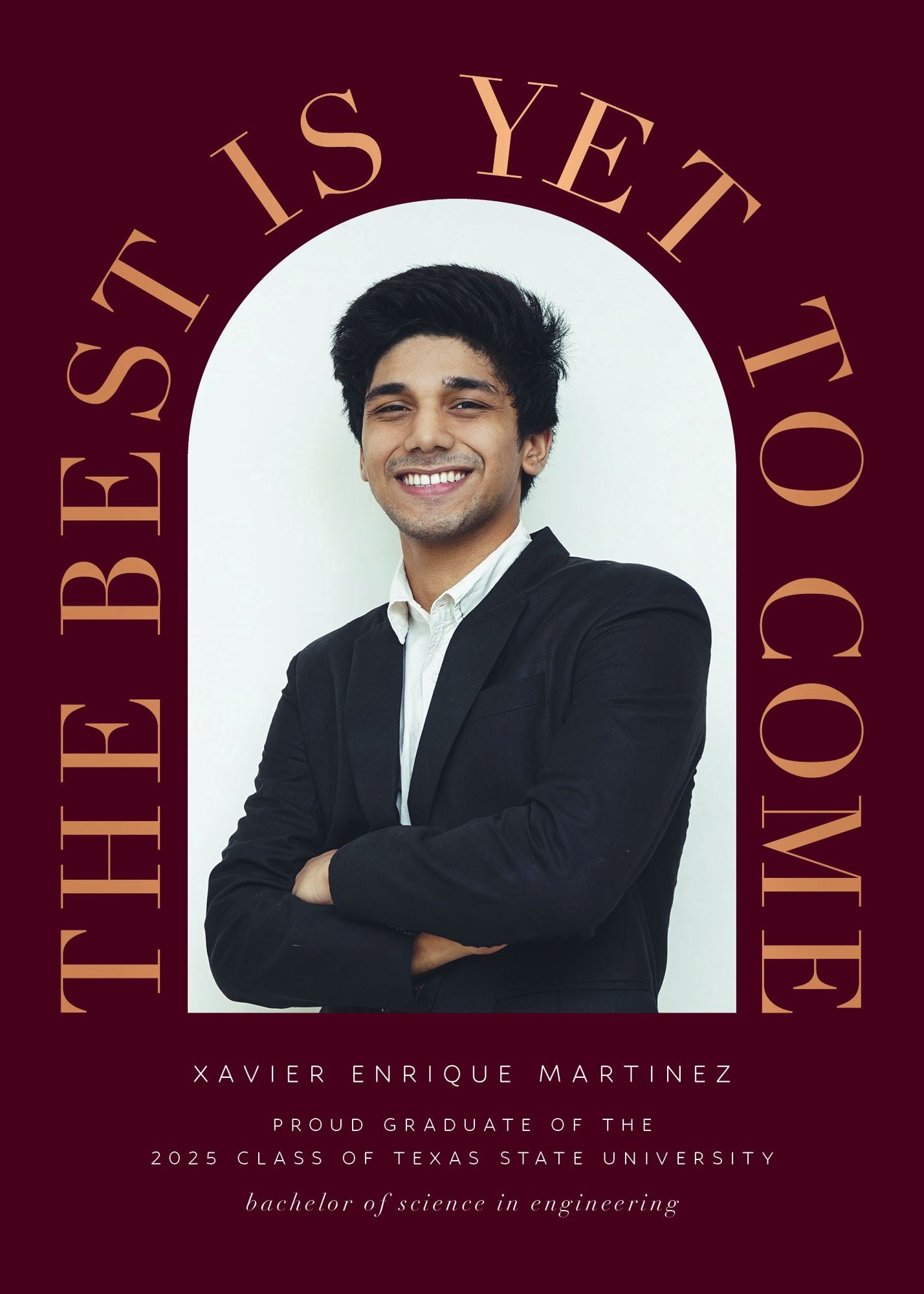 Grand Arch Foil Photo Graduation Announcement