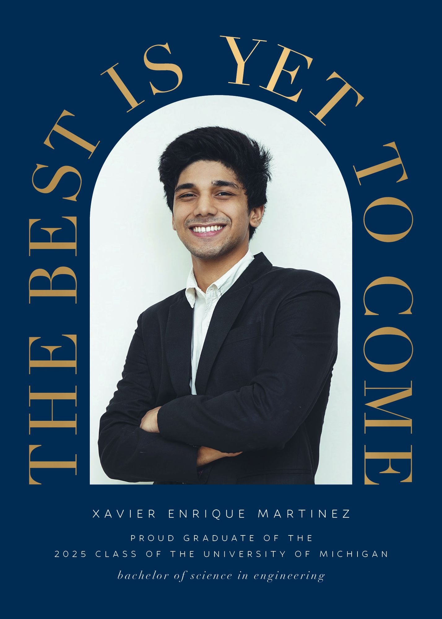 Grand Arch Foil Photo Graduation Announcement