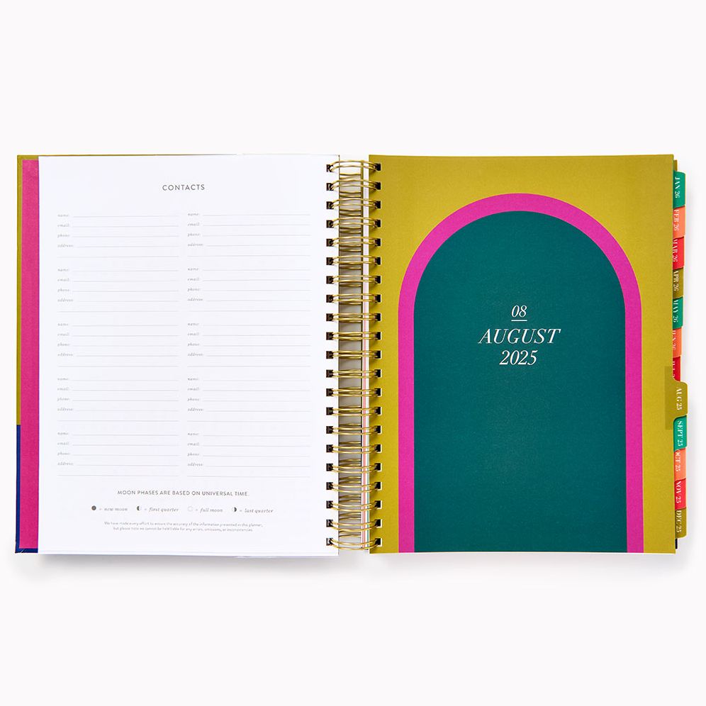 2025-2026 Paper Source Bold Floral Weekly Desk Planner