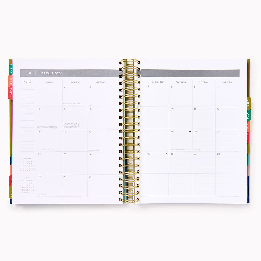 2025-2026 Paper Source Bold Floral Weekly Desk Planner