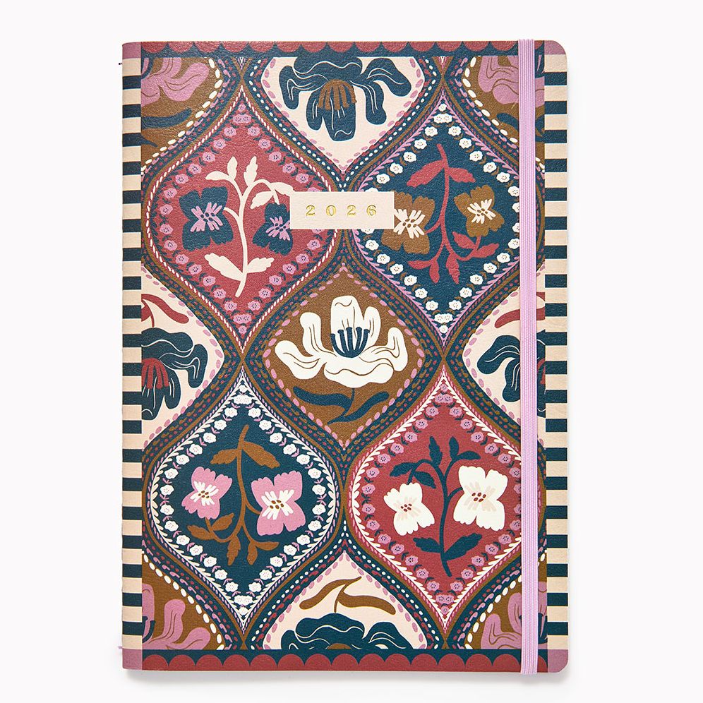 2025-2026 Paper Source Creative Borders Monthly Desk Planner