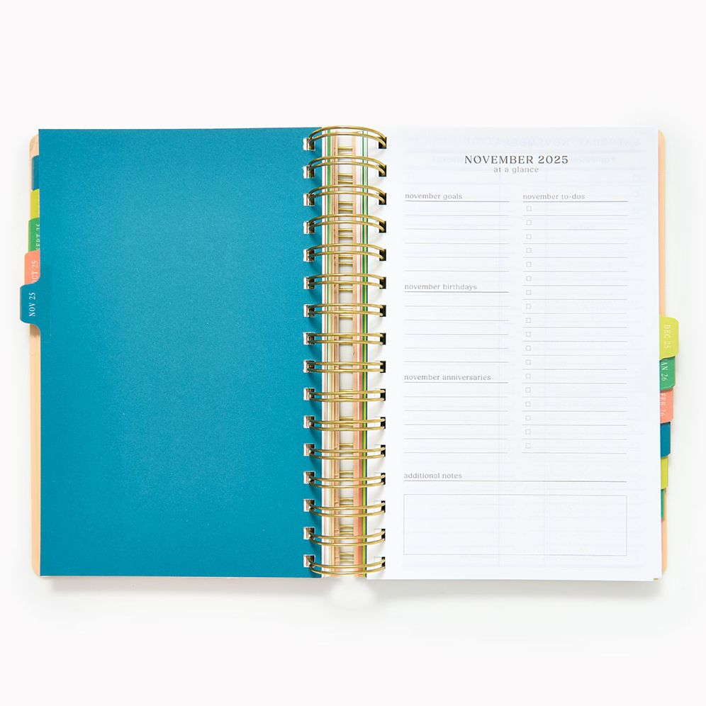 2025-2026 Paper Source Romantic Greenery Daily Planner