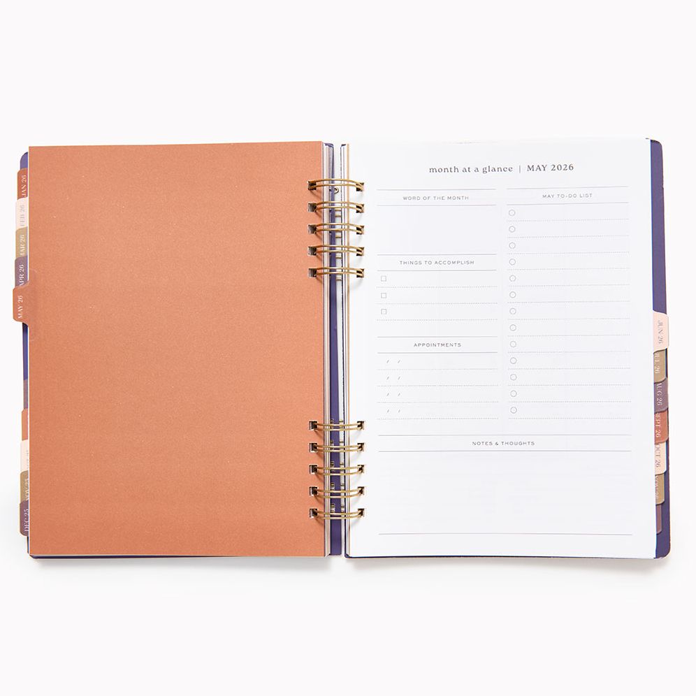 2025-2026 Paper Source Speckle Stripe Weekly Desk Planner