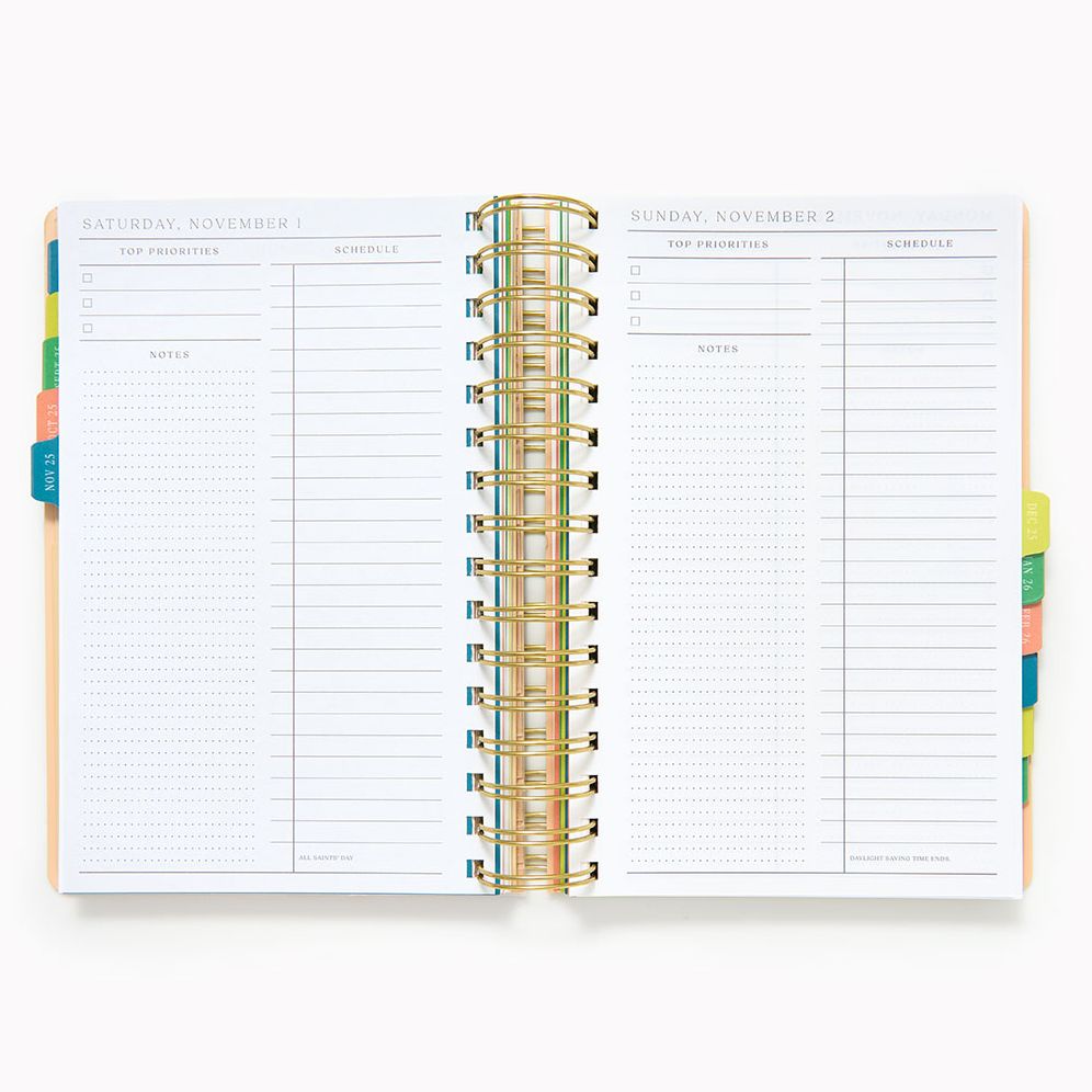 2025-2026 Paper Source Romantic Greenery Daily Planner