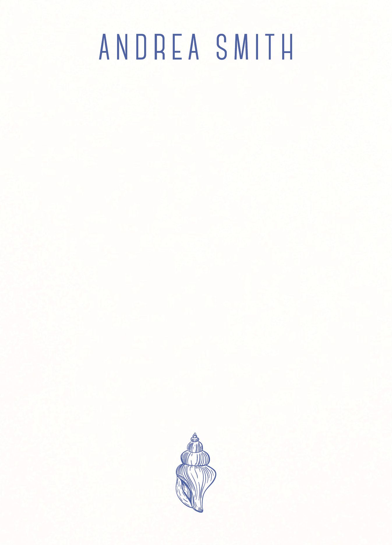 Single Seashell Stationery