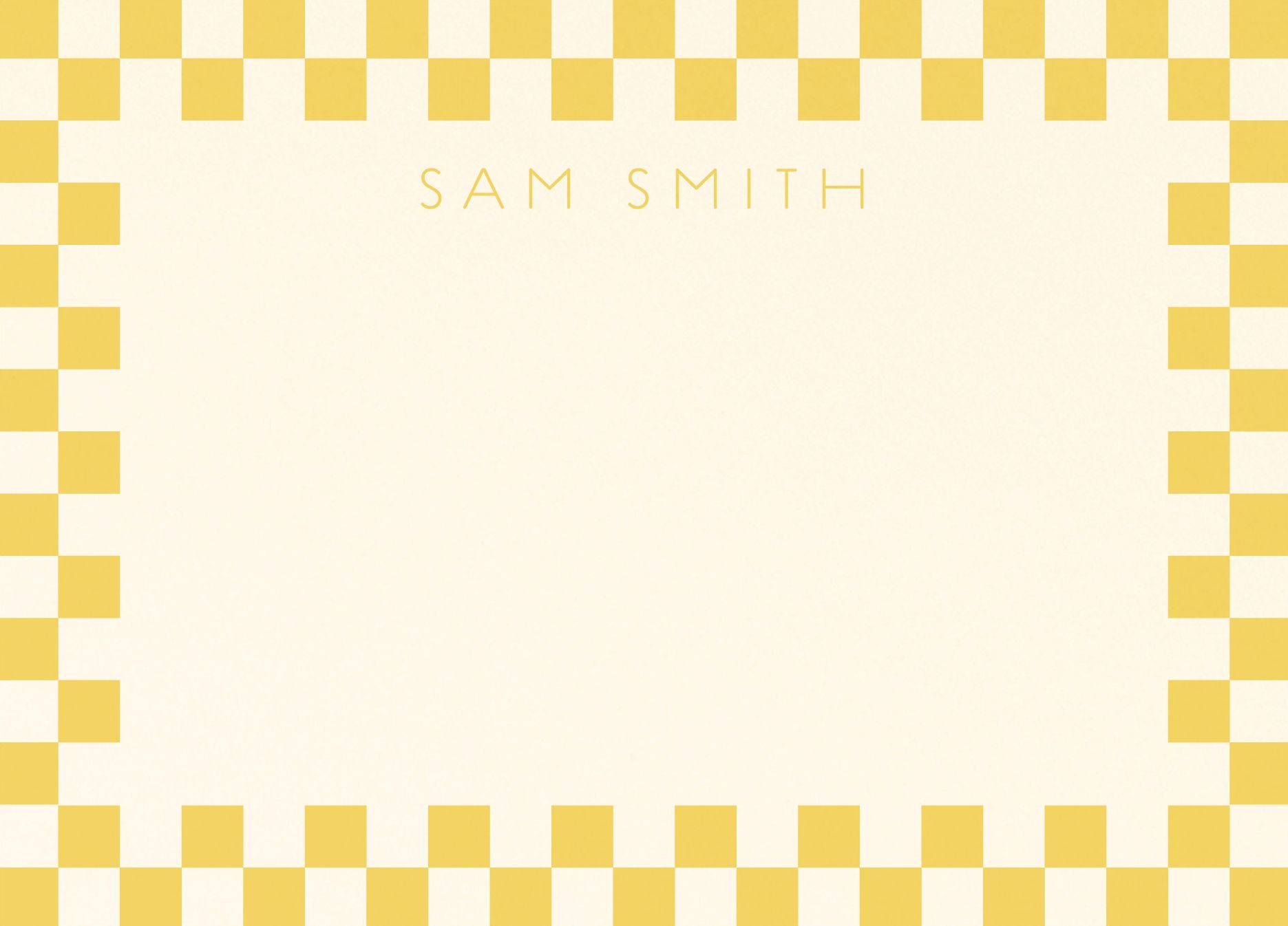 Checkerboard Border Stationery