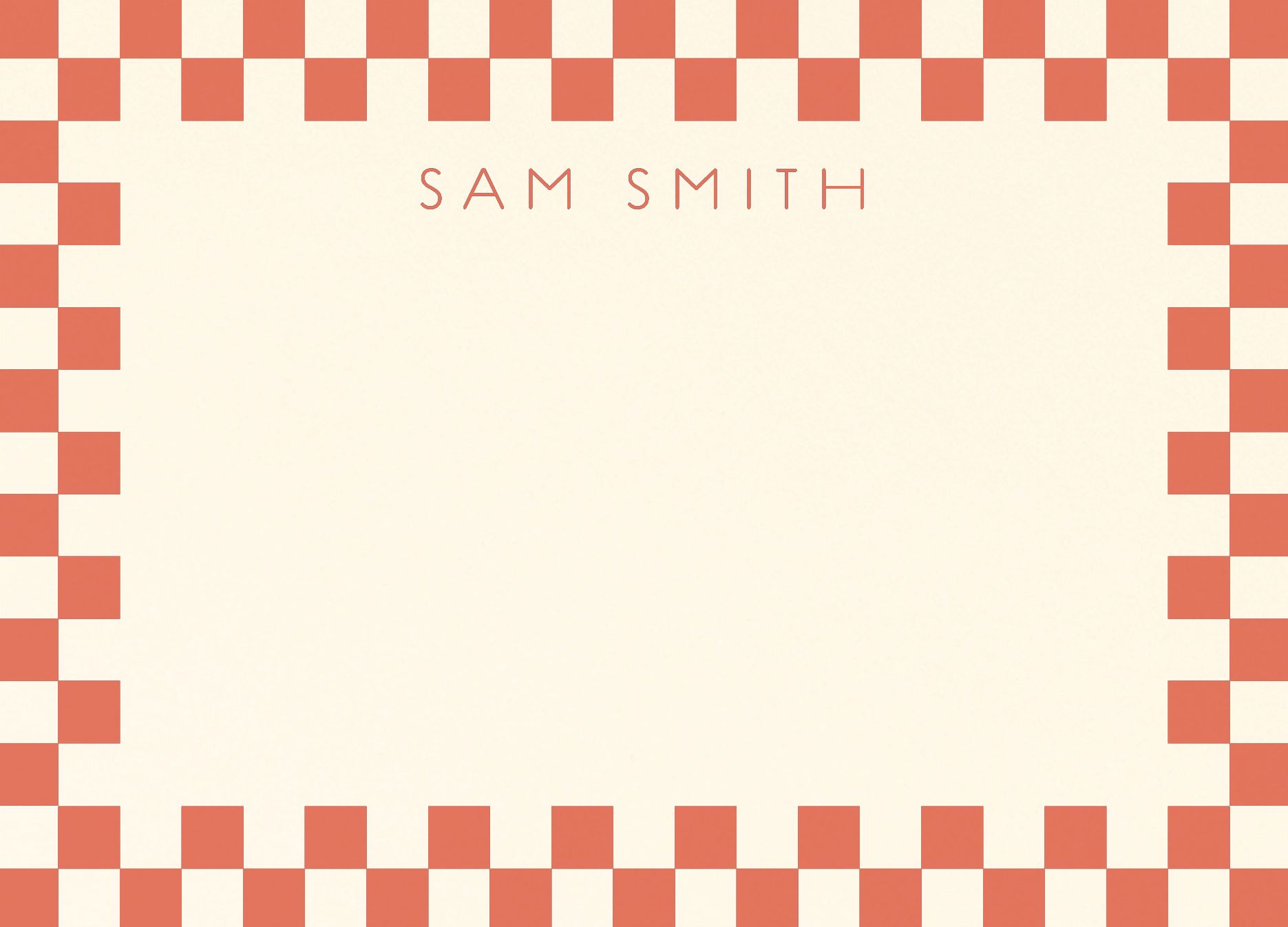 Checkerboard Border Stationery