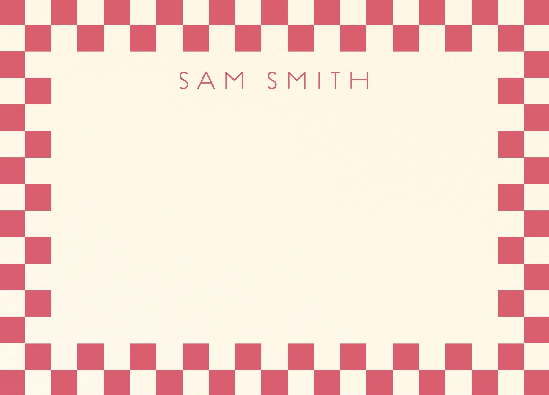 Checkerboard Border Stationery