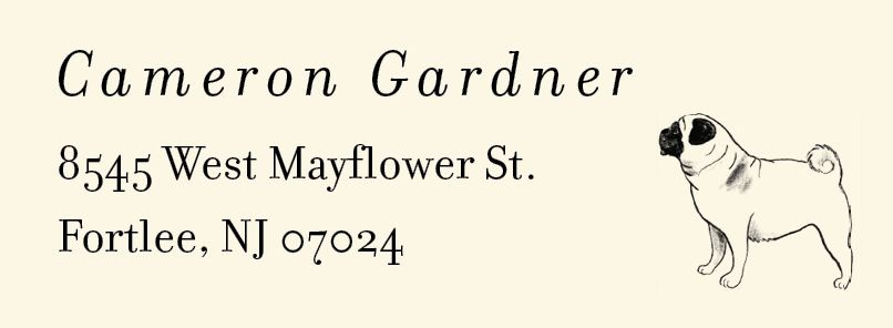 Sketched Dogs Return Address Label