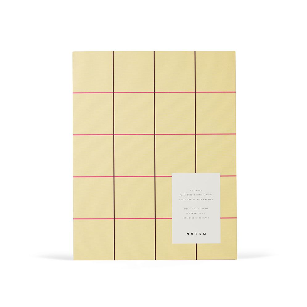 UMA Yellow Check Flat-lay Notebook