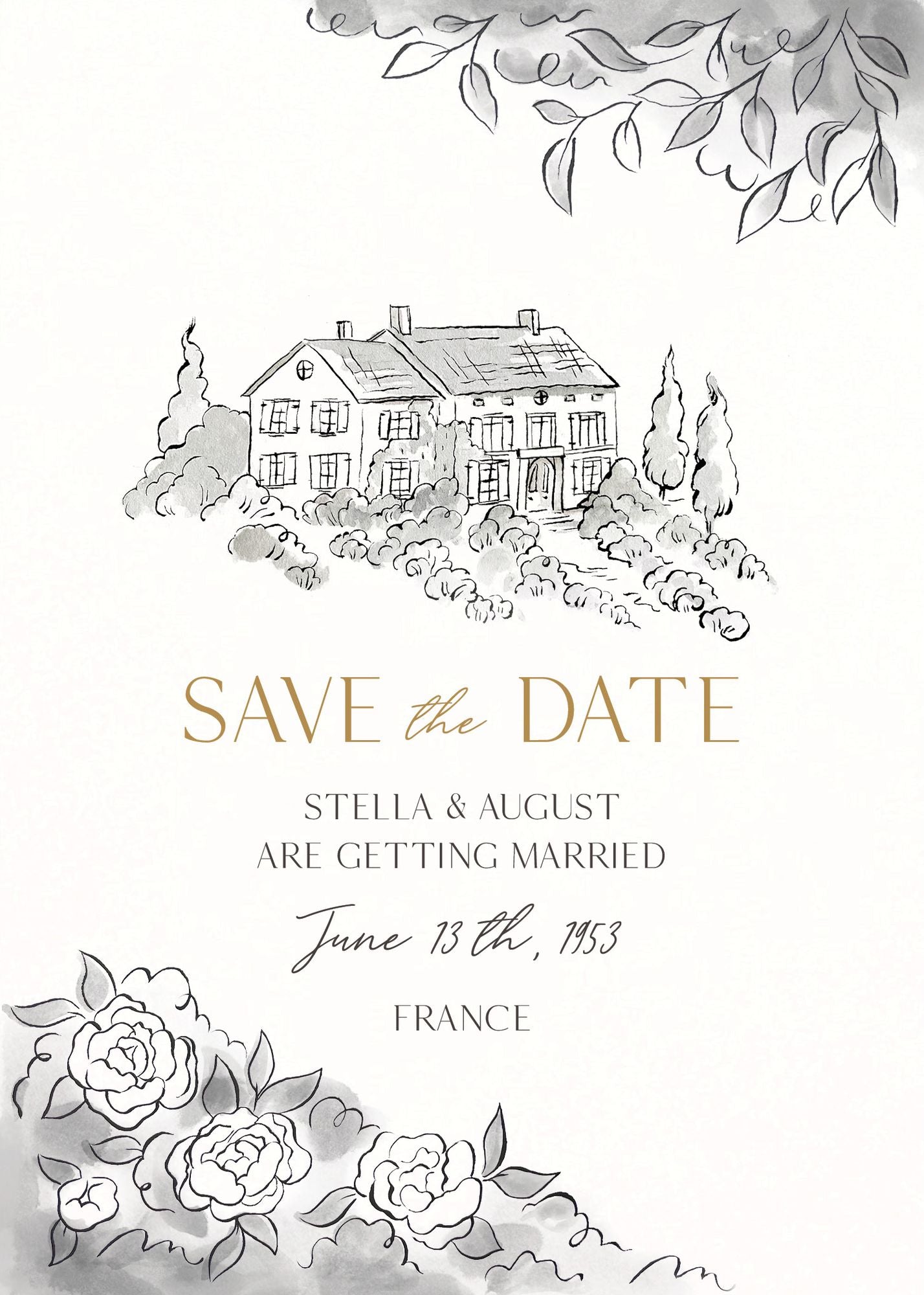 French Manoir Save the Date