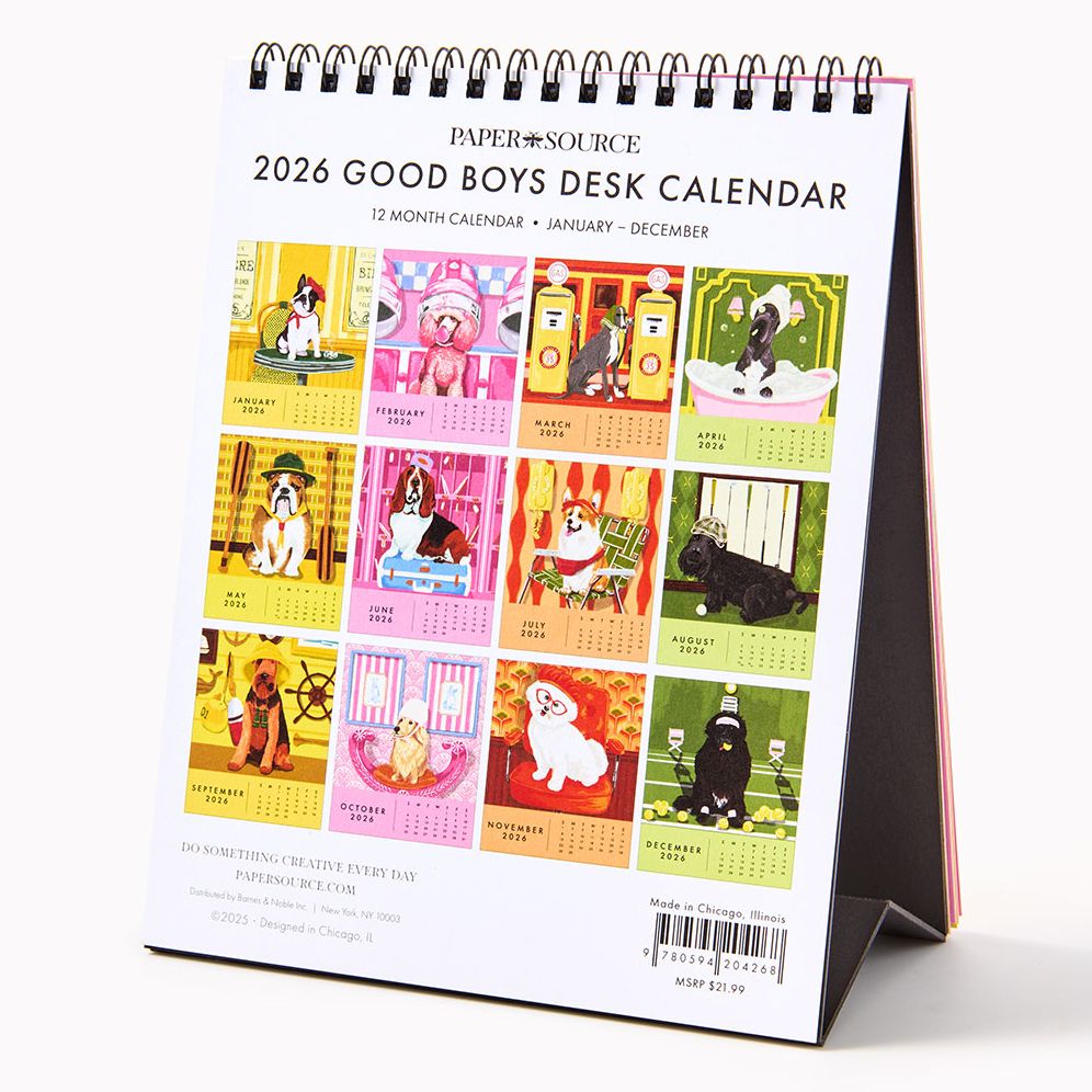 2026 Paper Source Good Boys Desk Easel