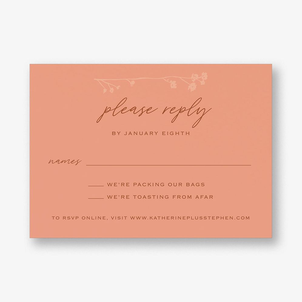 Dried Floral Response Card