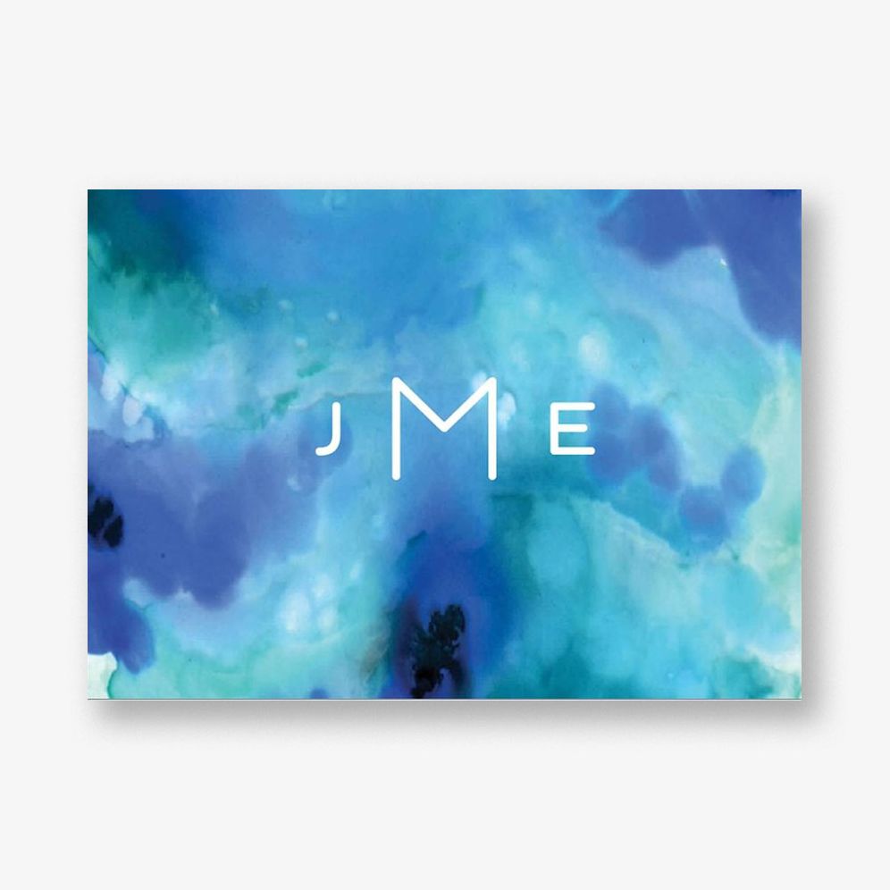 Blue Abstract 4 Bar Stationery