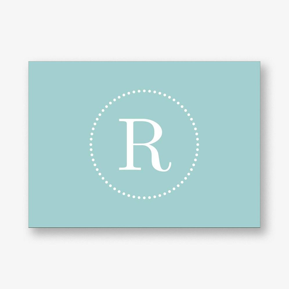 Dotted Circle Monogram 4 Bar Stationery